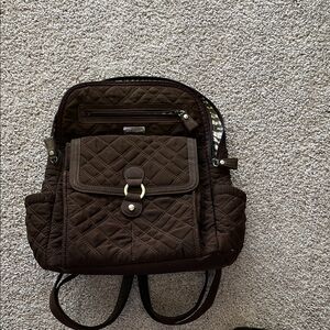 Vera Bradley Quilted Brown Backpack